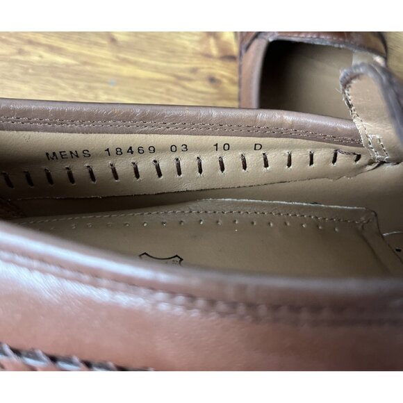 Florsheim Pisa Cognac 18469 Mens Size 10 D Croc Leather Tassel Loafer Shoes EUC main image 5